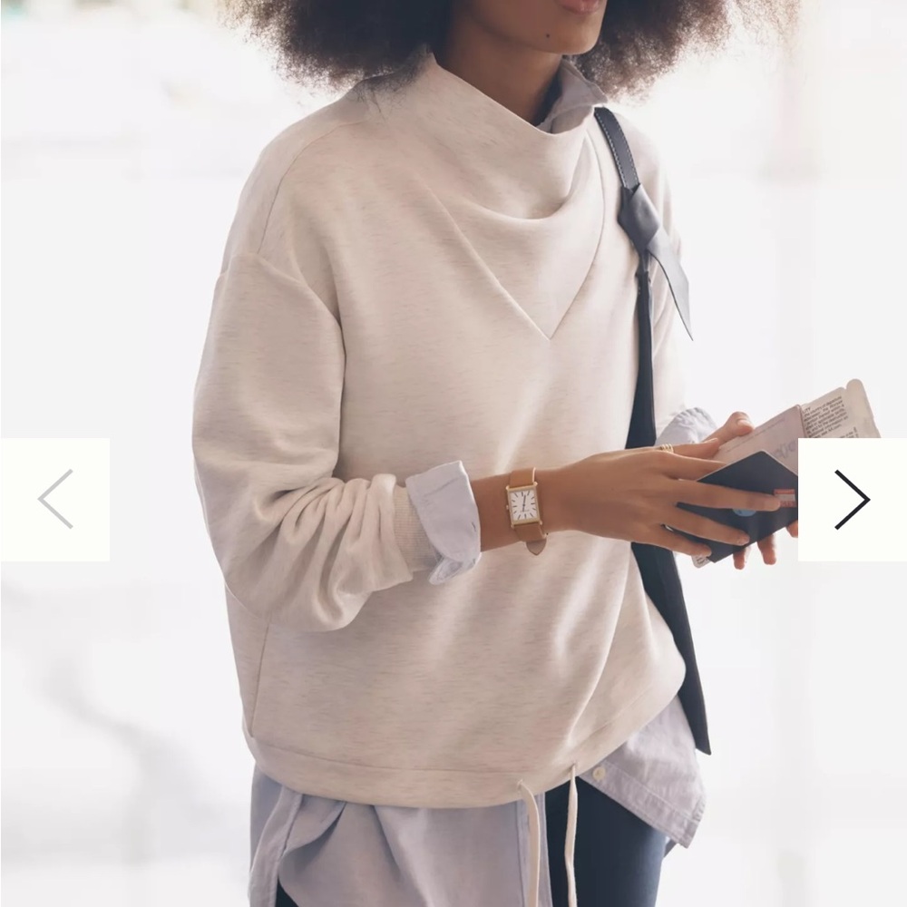 Varley Cream Cowl Neck Sweater